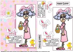 Stella is Collecting Easter Eggs Quick Card