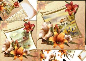 8x8 Fall Lilies with Choice of Scene