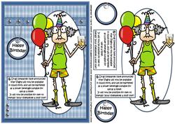 Gus Pours Himself a Stiff One Quick Card