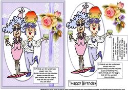 Stella and Edna Best Friends Quick Card