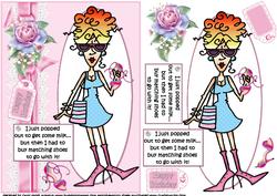 Rita Went Shopping for Milk Quick Card