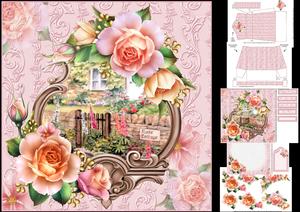 8x8 Spring Roses at Rose Cottage Mini Kit