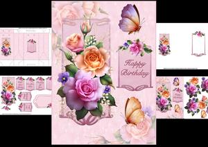 Spring Roses with Butterflies Mini Kit