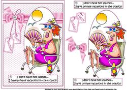 Tess Doesn't Have Hot Flashes Quick Card