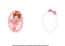 Sweet Ballerina Girl Quick Card Insert