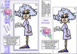 Stella Has Birthday Advice Quick Card