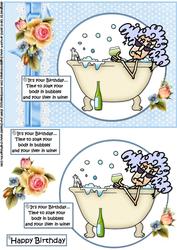 Stella Time for a Birthday Soak Quick Card