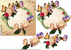 Pansy's Roses and Butterflies Quick Card