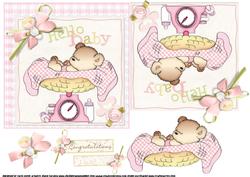 `hello Baby Girl Quick Card
