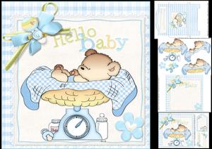 8x8 Hello Baby Boy Mini Kit