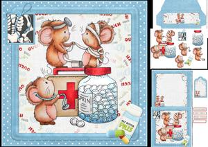 8x8 Ouches Get Well Mice Mini Kit