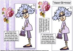 Stella Knows She's Getting Older Quick Card