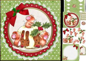 8x8 Holly Pudding Mice Mini Kit