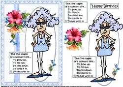 Stella and the Stages of Woman Quick Card