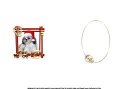Shih Tzu Steampunk Christmas Wishes Insert