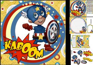 8x8 Super Hero Birthday Boy Mini Kit