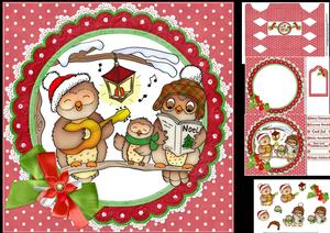 8x8 Hope Your Christmas is a Hoot Mini Kit