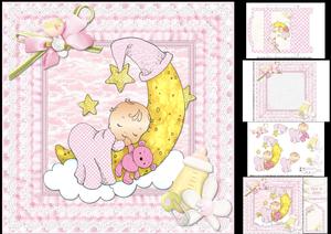 8x8 Baby Girl Moon Mini Kit