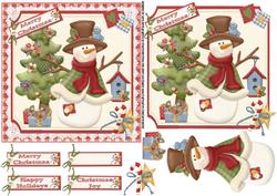 Countrychristmas Patchwork Snowman Quick Card