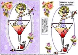 J.j. in the Cocktail Glass Choice of Captions Quick Card