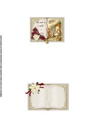 Unto Us a Child is Born Open Book Topper Cream Insert