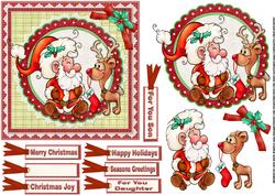 Santa and Rudolf Quick Card