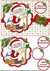 Santa Checks His List Quick Card