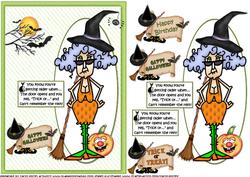 Stella About Getting Older and Halloween Quick Card