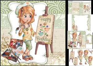8x8 Painting a Birthday Picture Mini Kit