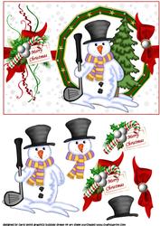 Christmas Golf Snowman