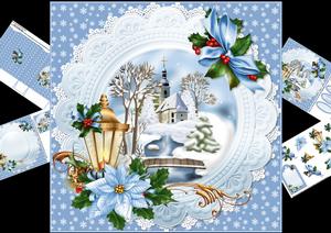 8x8 Christmas Church by the River Mini Kit