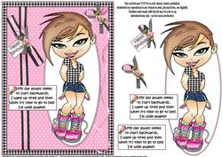 Teen Diva Starts Her Day Backwards Quick Card
