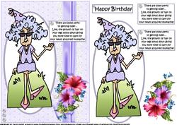 Stella the Perks of Getting Older Quick Card