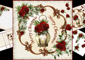 8x8 Beautiful Christmas Roses Mini Kit