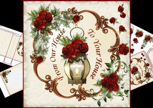 8x8 Beautiful Christmas Roses Our House to Yours Mini Kit