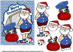 Santa Loves Football Leicester City Blue