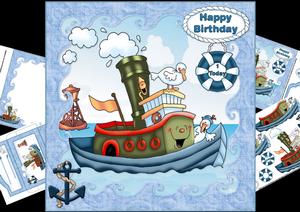 8x8 Sailing Birthday Boy Wishes Mini Kit