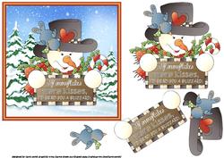 Snowman Christmas Kisses