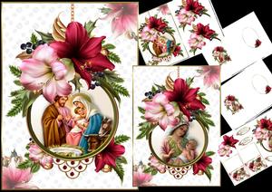 Christmas Amaryllis with Choice of Nativity Scenes Mini Kit