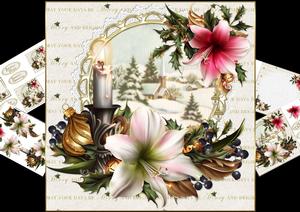 8x8 Festive Amaryllis Candle Cluster Mini Kit