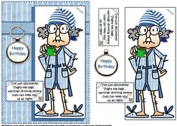 Gus Has Been Up All Night Quick Card