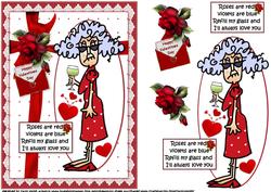 Stella and Her Valentine Glass Quick Card