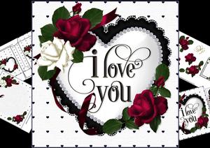 8x8 Diamonds and Roses Valentine Mini Kit