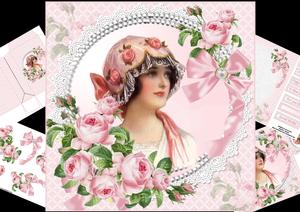 8x8 Vintage Mother with Flowers Mini Kit