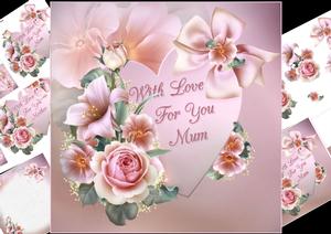 8x8 Beautiful Roses for You Mum, Mom, Mother Mini Kit