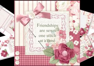 8x8 Frendship Stiched with Love Mini Kit