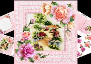8x8 Cottage by the River with Spring Roses Mini Kit