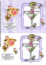 J.j Birthday Drinks with a Friend Quick Card