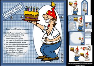 8x8 George Sends 60th Birthday Wishes Mini Kit