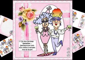 8x8 Stella and Edna Drunk with Friends Mini Kit